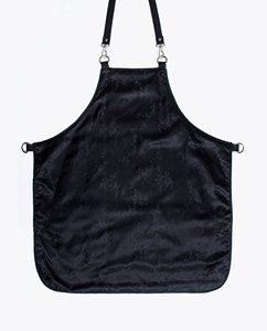 Tablier de coiffure en denim avec poches en cuir, bretelles réglables, design dos croisé, durable pour les barbiers - Product Image 6