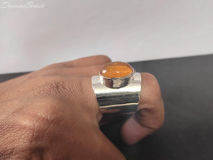 Bague ovale en ambre baltique véritable, argent sterling 925, bijoux faits à la main, fournisseur en gros - Product Image 3