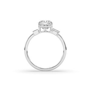 Bague de luxe pour femme en or massif 14 carats avec diamant brillant taille coussin de 2,35 carats cultivé en laboratoire - Product Image 2