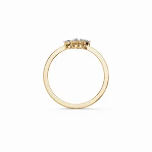 Anillo de Diamantes con Corte Redondo, Ovalado y en Forma de Pera, Cultivados en Laboratorio, en Oro Amarillo de 18K, 6 Piezas de Anillos para Exportación al por Mayor - Product Image 3