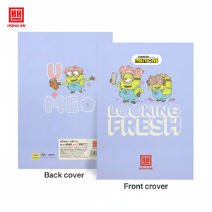 Cahier de composition A5 Hong Ha, relié par fil imprimé, 160 pages, papier ligné 70 g/m², impression laminée, utilisation promotionnelle - Product Image 4