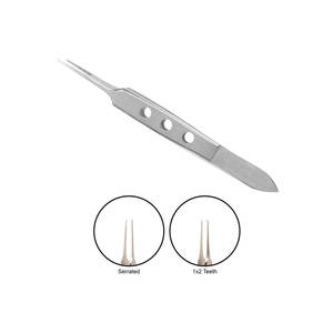 Pinzas de Fijación Rectas Dentadas Delicadas de 8.5cm, Acero Inoxidable, Instrumento Quirúrgico Oftálmico, Uso en Cirugía Ocular - Product Image 5