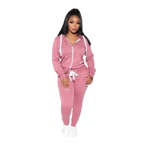 Conjunto de dos piezas formado por sudadera y pantalón, invierno, manga larga, cremallera, alta calidad - Product Image 3