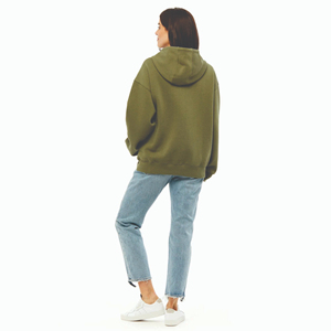 <b>Drop</b> Shoulder Women's Hoodies Sweatshirts With Kangaroo Pocket Style Custom Logo Printing Pullover Hoodie Ladies - Product Image 3