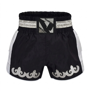 Shorts de Muay Thai con Diseño Híbrido y Estampado por Sublimación Personalizado, Incluye Etiquetado de Marca Privada y Secado Rápido Flexible - Product Image 4