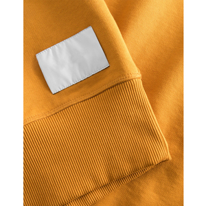 Sweat-shirt à capuche unisexe, couleur unie, tissé, écologique, 180g, décontracté, pour le printemps, avec poche, coupe ample, orange - Product Image 6
