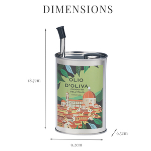 [Holar] Bidon à huile d'olive vintage ovale en acier inoxydable de qualité supérieure, fabriqué à Taïwan, avec bec verseur - Product Image 3