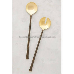 Serveur à salade en acier inoxydable brossé de qualité supérieure offrant un aspect raffiné adapté à la restauration moderne - Product Image 3