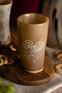 Chope à bière en corne de buffle de style américain traditionnel en grès pour la bière et le vin – Vente en gros - Product Image 3