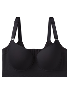 Donne taglie forti <span class=keywords><strong>reggiseno</strong></span> profondo coppetta Shapewear incorporato copertura posteriore completa Wireless Push up <span class=keywords><strong>reggiseno</strong></span> supporto imbottito <span class=keywords><strong>reggiseno</strong></span> <span class=keywords><strong>coppa</strong></span> F Cup <span class=keywords><strong>E</strong></span> - Product Image 4