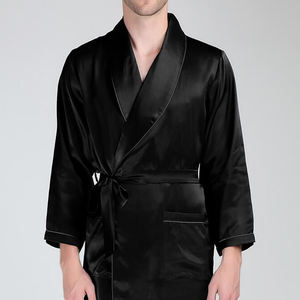 Fashionable Breathable Plus Size Summer Winter Luxury Casual Elegant <b>Men's</b> Sleep Wear Set High Quality Polyester/Cotton - Product Image 2