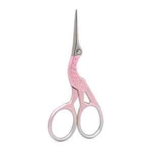 Professional Stainless Steel Dressmaker Scissors Gold Rose Gold <b>Small</b> Crane Bird Stork Embroidery Sewing Shears Free Samples - Product Image 4