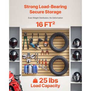 Système de panneaux muraux modulaires en MDF Burlywood pour garage, 4 x 4 pieds, pour rangement mural, modèle D0100X3ES6P - Product Image 2