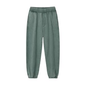 Pantalon de survêtement épais pour homme, coupe droite, style vintage délavé, 100 % coton, vente en gros - Product Image 3