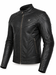 Chaqueta de Motocicleta Deportiva de Cuero |   Negro Carbón y Verde Azulado |   Fabricante OEM ODM |   Diseño de Calidad Premium |   Ropa de Carreras |   Logotipo X - Product Image 2