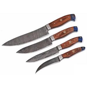 Handmade 4-Piece 67-Layer Damascus Steel <b>Knife</b> <b>Set</b> with Customized Ambidextrous Handles <b>Sharp</b> Serrated Edges Eco-Friendly - Product Image 4