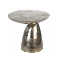 Table d'appoint en aluminium doré au design unique, tabouret, support pour plantes de chambre, meuble de salon