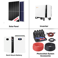 Système solaire de secours Solis 5kW 10kWh avec onduleur haute tension, batterie LifePO4 et panneau solaire pour usage domestique