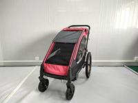 Remorque de vélo pour enfant, cadre en alliage d'aluminium, suspension indépendante, pneus gonflables de 20 pouces, charge utile de 35 kg, compatible avec les vélos de 30 pouces, week-end