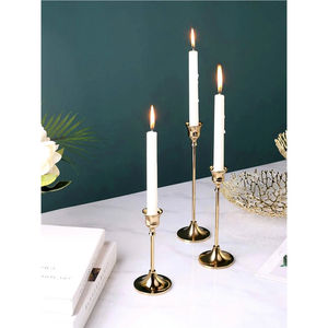 Porte-bougie moderne en métal doré de style nordique, chandelier décoratif de luxe pour centre de table de mariage, élégant pour table à manger et décoration intérieure - Product Image 4