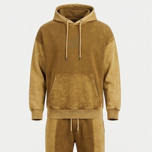 New Arrival Men's Acid Wash <b>Tracksuit</b> Classic Style Customizable Heavyweight Flare Stacked Design Logo Customized Color - Product Image 1