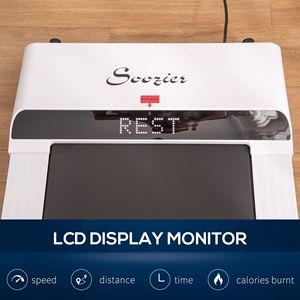 Tapis Roulant Domestico Bianco con Monitor LED, Telecomando, Pieghevole, per Jogging e Camminata, Peso Massimo Utente 120kg, Test Frequenza Cardiaca - Product Image 4