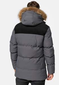 Embroidered Logo <b>Long</b> <b>Puffer</b> Jacket <b>Men</b> Full Zipper Hooded Winter OEM ODM Outerwear Warm Apparel Fashion Streetwear Supplier - Product Image 6