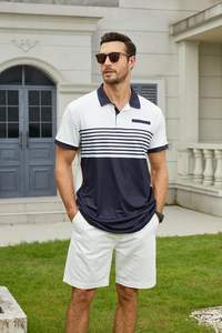 Camisetas Polo Casuales para Hombre, Manga Corta, Estilo Golf, Clásicas a Rayas, Corte Ajustado - Product Image 6