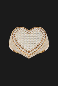 แหวนเพชรรูปหัวใจคุณภาพพรีเมียมสำหรับขอแต่งงาน ของขวัญสุดโรแมนติก มีจำหน่ายจากอินเดีย - Product Image 3