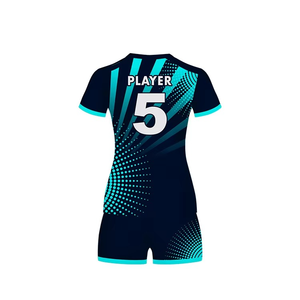 Tenues de volley-ball professionnelles en gros, couleurs rouge et bleu, personnalisation de la marque, prix d'usine - Product Image 3