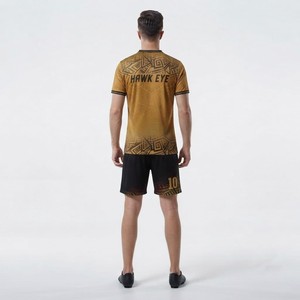 เสื้อยืดแขนสั้นผู้ชายแบบเรียบ รุ่น Hawk Eye Sports Custom ชุดฟุตบอล ผ้าฟลีซแห้งเร็ว ระบายอากาศได้ดี น้ำหนัก 180 กรัม ด้านหน้า - Product Image 5