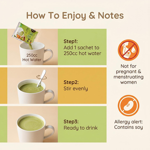 Taiwan Premium Vegan Turmeric Matcha Latte Powder Red Turmeric Natural Green Tea | Non-GMO Soy Milk Base | Food-Grade Spray - Product Image 6