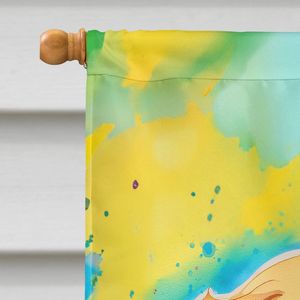 Amarillo Labrador Hippie gran poste de porche decorativo patio Banner Multicolor poliéster casa tamaño pared colgante ilustraciones Multicolor - Product Image 3