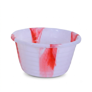 NDURO NE3003 Baignoire ronde moderne en PP émaillé rouge sans couvercle, durable pour usage domestique, en provenance du Tamil Nadu, pour adultes - Product Image 1