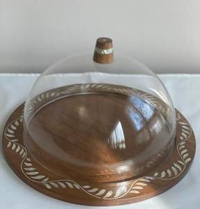 Auténtica Bandeja Árabe de Madera Hecha a Mano con Incrustaciones de Madreperla, para Coleccionistas y Decoración - Product Image 2