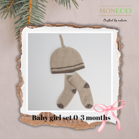 Ensemble cadeau chapeau et chaussettes en cachemire mongol pour nouveau-né Hypoallergénique et respirant évacuant l'humidité pour les peaux sensibles