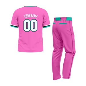 Ensemble d'uniformes de softball en gros, vêtements de sport personnalisés pour équipe, respirant, séchage rapide, tissu extensible à manches courtes - Product Image 2