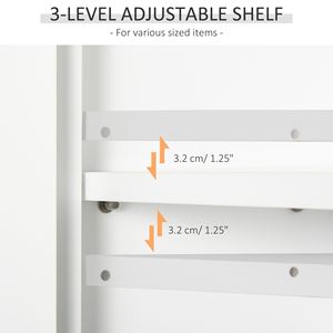 Armadietto da cucina bianco a 2 ante con ripiano regolabile - Product Image 5