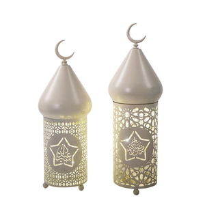 Vintage White Steel Lantern With <b>Star</b> Pattern Portable <b>Candle</b> <b>Holder</b> For Home Decoration Handmade <b>Candle</b> Lanterns - Product Image 5