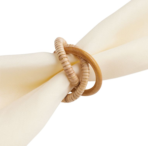 Anneaux de serviette en bois naturel, écologiques, personnalisables, de haute qualité, luxueux et modernes pour la maison, l'hôtel, le restaurant, les mariages et les fêtes - Product Image 1
