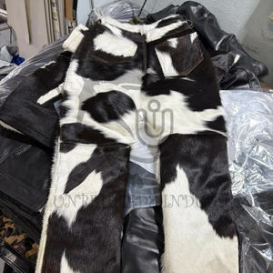 Pantalones de Moda 2026 para Hombre, de Cuero Genuino, Estilo Hip Hop, Invernales, Resistentes al Viento, Transpirables, Ecológicos, de Piel con Pelo, de Secado Rápido, Corte Acampanado - Product Image 2