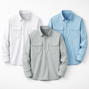 Chemises de pêche personnalisées en gros pour hommes - Options personnalisées directement du fabricant - Product Image 5