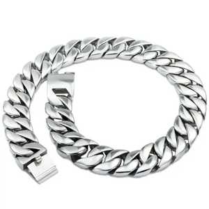 Collier chaîne large cubaine en argent plaqué or 18 carats, style hip-hop, unisexe, pour usage quotidien, idéal comme cadeau - Product Image 3