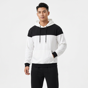 Ensemble de survêtement unisexe à capuche, manches longues, coupe ample, respirant, en polyester, pour l'automne, décontracté, avec poches latérales - Product Image 4