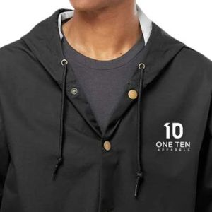 Lightweight Hooded Windbreaker <b>Coaches</b> Jacket Water Resistant Outdoor Athletic Jacket with Full Zip for Running Hiking - Product Image 3