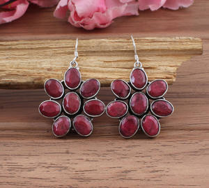 ต่างหูหยดน้ำทับทิมธรรมชาติ เงินแท้ 925 ประดับพลอยสีแดง AAA คุณภาพสูง เครื่องประดับหรูหราสำหรับผู้หญิง งานแต่งงาน งานเลี้ยง - Product Image 3
