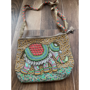 Sac à main de luxe traditionnel indien, multicolore, orné de perles de verre, durable, artisanal, avec poignée baguette, fait main, mode décontractée - Product Image 1