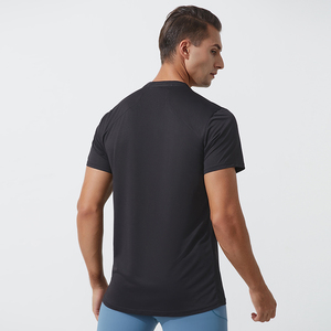 T-shirt décontracté en coton tissé à col rond et manches courtes pour homme, avec logo frontal, qualité supérieure, OEM/ODM, vente en gros - Product Image 5