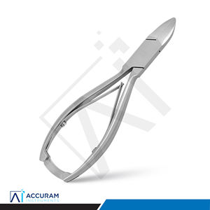 Accuram Cortaúñas y Cortacutículas de Alta Resistencia, de Acero Inoxidable Afilado, con Abertura de Mandíbula Ancha y Bloqueo Trasero, para Podología - Product Image 1