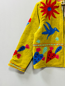 Chaqueta de Tela Suzani, Chaqueta de Terciopelo, Estilo Hippie, Chaqueta Bordada a Mano, Forro Interior de Algodón, Abrigo para Fiestas - Product Image 5